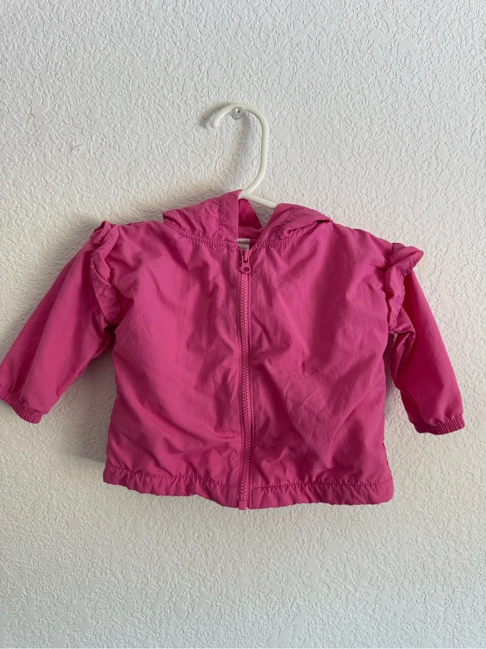 Carters Baby Girl Pink Hooded Zip Windbreaker